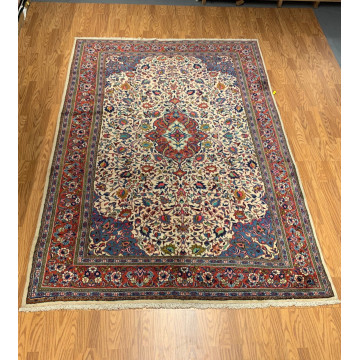 6.9 x 9.8 Vintage Hand Knotted 100% Wool Vegetable Dye Area Rug 417089 Montaage Inc. image 2