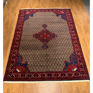 6.11 x 9.9 Vintage Hand Knotted 100% Wool Vegetable Dye Area Rug 417098 Montaage Inc. image 1