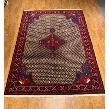 6.11 x 9.9 Vintage Hand Knotted 100% Wool Vegetable Dye Area Rug 417098 Montaage Inc. image 3