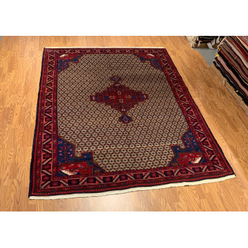 6.11 x 9.9 Vintage Hand Knotted 100% Wool Vegetable Dye Area Rug 417098 Montaage Inc. image 2