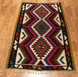 3.3 x 5.4   Kilim 100% Wool Hand Knotted Area Rug 417105 Montaage Inc. image 2
