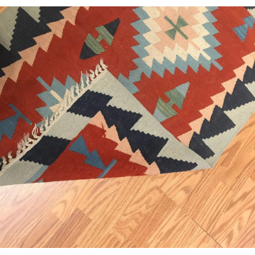 2.11 x 3.11 Kilim 100% Wool Hand Knotted Area Rug 417179 Montaage Inc. image 2