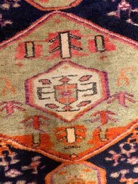 4 x 7  Semi Antique Tribal Navy 100% Wool Rug Vegetable Dye Rug 417206 Montaage Inc. image 8