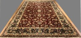 9.9 x 14 ft  Indo Kashaan Hand Knotted 100% Wool Rug 417500 Montaage Inc. image 2
