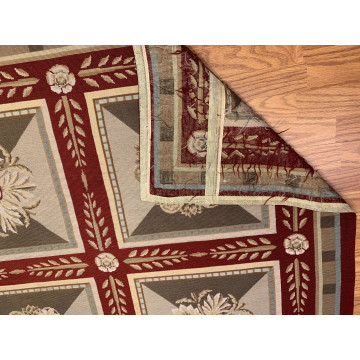 8 x 10 Needle Point 100% Wool Hand Knotted Area Rug 417822 Montaage Inc. image 5