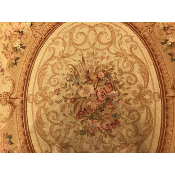 9 x 12 Antique Wash Hand woven French Aubusson Needle point 100% wool Area rug 417849 Montaage Inc. image 4