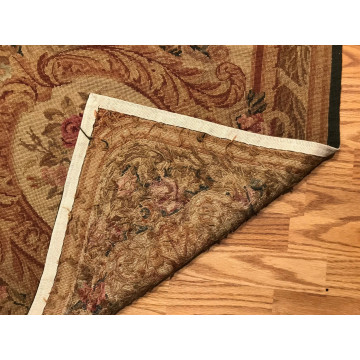 9 x 12 Antique Wash Hand woven French Aubusson Needle point 100% wool Area rug 417849 Montaage Inc. image 5