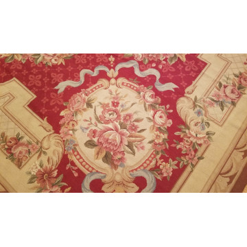 10 x 14 French Aubusson Hand Knotted Wool Needle Point Rug 417862 Montaage Inc. image 6