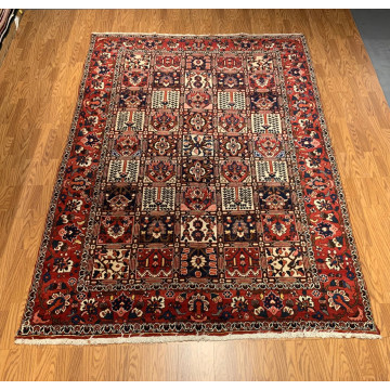 6.10 x 10.1  Vintage Hand Knotted 100% Wool Vegetable Dye Area Rug 418026 Montaage Inc. image 1