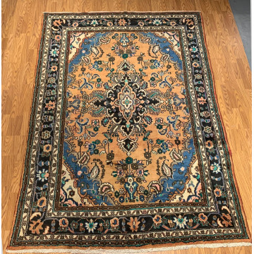 6.7 x 9.11 Vintage Hand Knotted 100% Wool Vegetable Dye Area Rug 418053 Montaage Inc. image 3