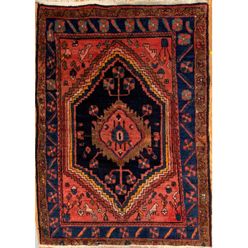 4.3 x 6.2 ft  Vintage Tribal Geometric Red 100% Wool Vegetable Dye Rug 418056 Montaage Inc. image 2