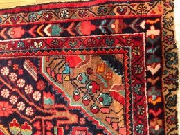 4.5 x 6.6 Vintage Tribal Geometric Navy 100% Wool Vegetable Dye Rug 418058 Montaage Inc. image 6