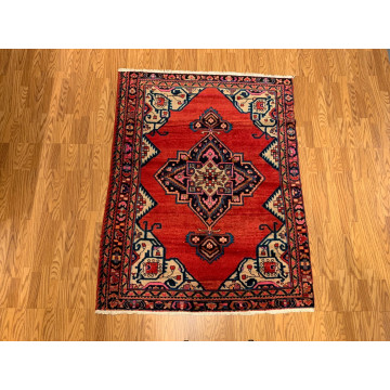 4'10" X 6'3 Tribal Hand woven 100% Wool Veg Dye 418154 Montaage Inc. image 1