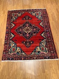 4'10" X 6'3 Tribal Hand woven 100% Wool Veg Dye 418154 Montaage Inc. image 2