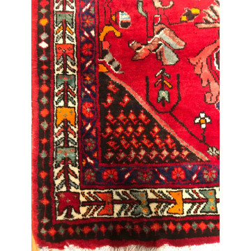 5.1 x 6.7 Vintage Tribal Geometric Red 100% Wool Vegetable Dye 418158 Montaage Inc. image 2