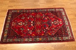 5.1 x 6.7 Vintage Tribal Geometric Red 100% Wool Vegetable Dye 418158 Montaage Inc. image 2