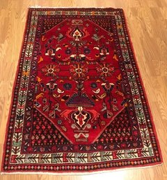 5.1 x 6.7 Vintage Tribal Geometric Red 100% Wool Vegetable Dye 418158 Montaage Inc. image 3