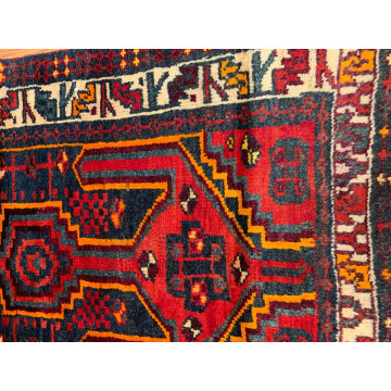 3.9  x 6.9  Vintage Tribal Geometric  Red 100% Wool Rug Vegetable Dye Rug 418159 Montaage Inc. image 4