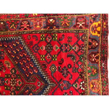 4.3 x 6.11 ft Vintage Tribal Geometric 100% Wool Hand Knotted Vegetable Dye Rug 418176 Montaage Inc. image 4