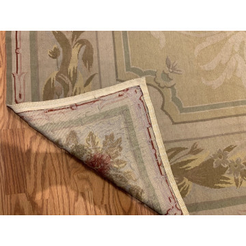8 x 10 Needle Point 100% Wool Hand Knotted Area Rug 419299 Montaage Inc. image 4