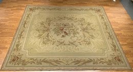 8 x 10 Needle Point 100% Wool Hand Knotted Area Rug 419299 Montaage Inc. image 3
