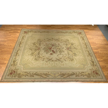 8 x 10 Needle Point 100% Wool Hand Knotted Area Rug 419299 Montaage Inc. image 3