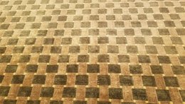 6 x 9 Brown & Olive Modern Checked Hand Knotted Wool Nepal rug 420154 Montaage Inc. image 5