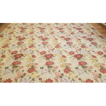 9 x 12 Hand woven French Aubusson Needle point 100% wool Area rug 420793 Montaage Inc. image 3