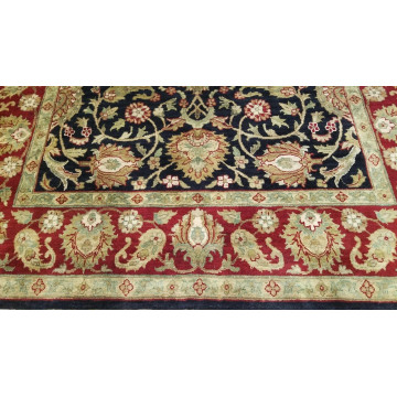 6 x 9 Black Indo Agra Hand Knotted hand Span wool fine Quality rug 420844 Montaage Inc. image 2