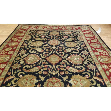 6 x 9 Black Indo Agra Hand Knotted hand Span wool fine Quality rug 420844 Montaage Inc. image 4