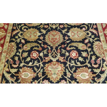 6 x 9 Black Indo Agra Hand Knotted hand Span wool fine Quality rug 420844 Montaage Inc. image 5