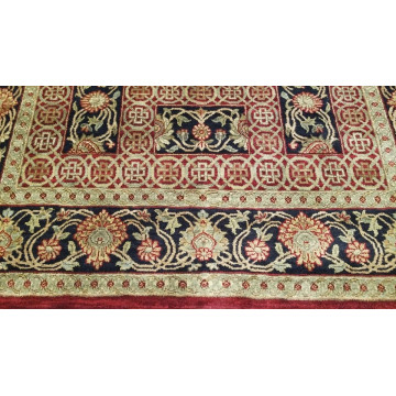 6 x 9 Red Indo Agra Hand Knotted hand Span wool fine Quality rug 420958 Montaage Inc. image 3