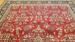 8 x 10 Stunning Beautiful fine Quality Indo Sarouk Hand Knotted Wool Rug 421143 Montaage Inc. image 5