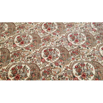 8 x 10 Fine Quality Sino Ivory Wool & Silk Hand Knotted Oriental Rug