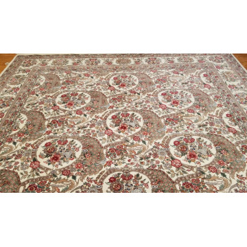 8 x 10 Fine Quality Sino Ivory Wool & Silk Hand Knotted Oriental Rug 421294 Montaage Inc. image 4