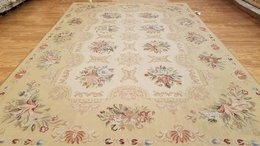 6 x 9 Hand woven English garden design Needle point 100% wool Area rug 421493 Montaage Inc. image 1