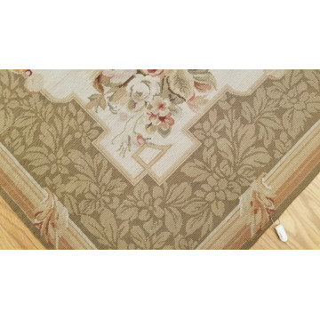 6 x 9 Hand woven French Aubusson Needle point 100% wool Area rug 421494 Montaage Inc. image 6