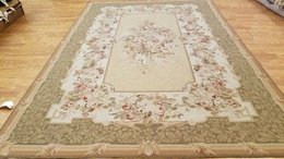 6 x 9 Hand woven French Aubusson Needle point 100% wool Area rug 421494 Montaage Inc. image 2