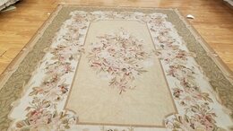 6 x 9 Hand woven French Aubusson Needle point 100% wool Area rug 421494 Montaage Inc. image 2
