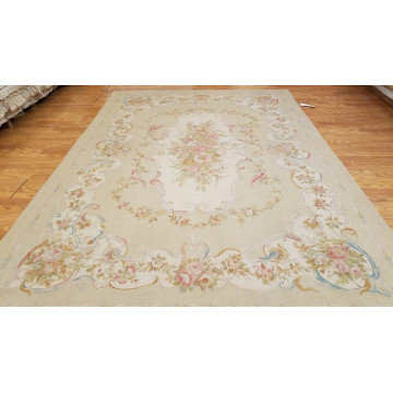 6 x 9 Hand woven French Aubusson Weave 100% wool Area rug 421541 Montaage Inc. image 1