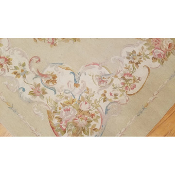 6 x 9 Hand woven French Aubusson Weave 100% wool Area rug 421541 Montaage Inc. image 5