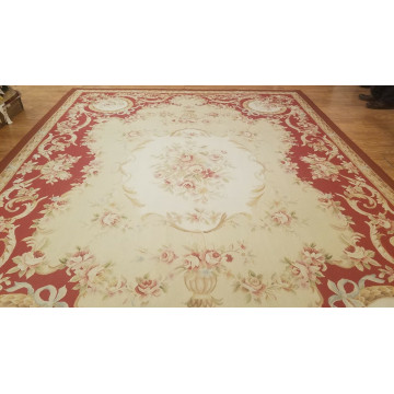9 x 12 Hand woven French Aubusson Tapestry 100% wool Area rug 421544 Montaage Inc. image 2