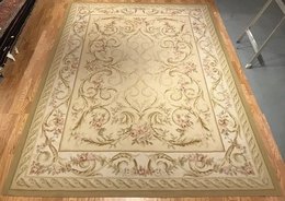 9 x 12 Hand woven French Aubusson Weave 100% wool Area rug 421555 Montaage Inc. image 1