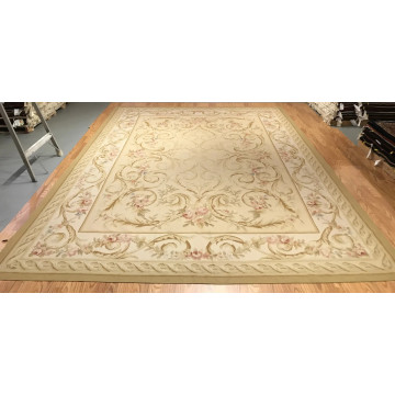 9 x 12 Hand woven French Aubusson Weave 100% wool Area rug 421555 Montaage Inc. image 1