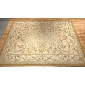 9 x 12 Hand woven French Aubusson Weave 100% wool Area rug 421555 Montaage Inc. image 5