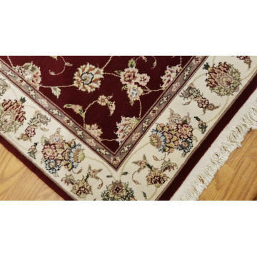 3 x 5 Red Wool & Silk Hand Knotted Area rug 421659 Montaage Inc. image 5