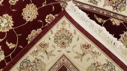 3 x 5 Red Wool & Silk Hand Knotted Area rug 421659 Montaage Inc. image 8