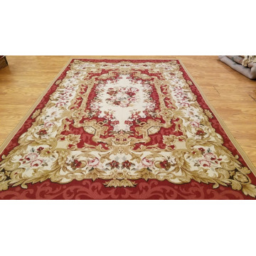 6 x 9 Hand woven French Aubusson Needle point 100% wool Area rug 421768 Montaage Inc. image 1
