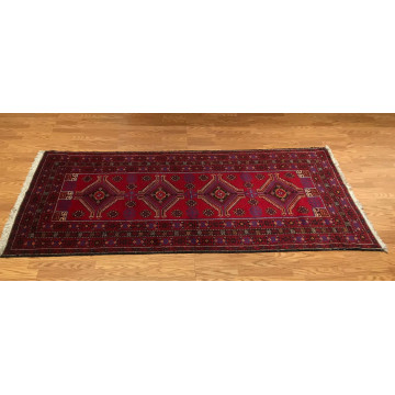 3.10 x 8 Vintage Tribal 100% Wool Hand Knotted Vegetable Dye Area Rug 421779 Montaage Inc. image 3