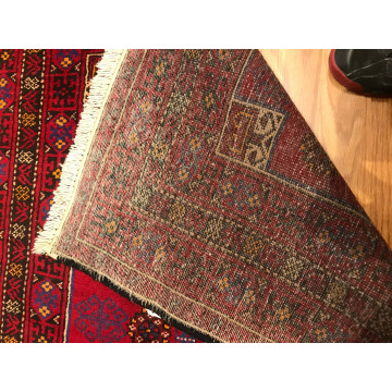 3.10 x 8 Vintage Tribal 100% Wool Hand Knotted Vegetable Dye Area Rug 421779 Montaage Inc. image 5